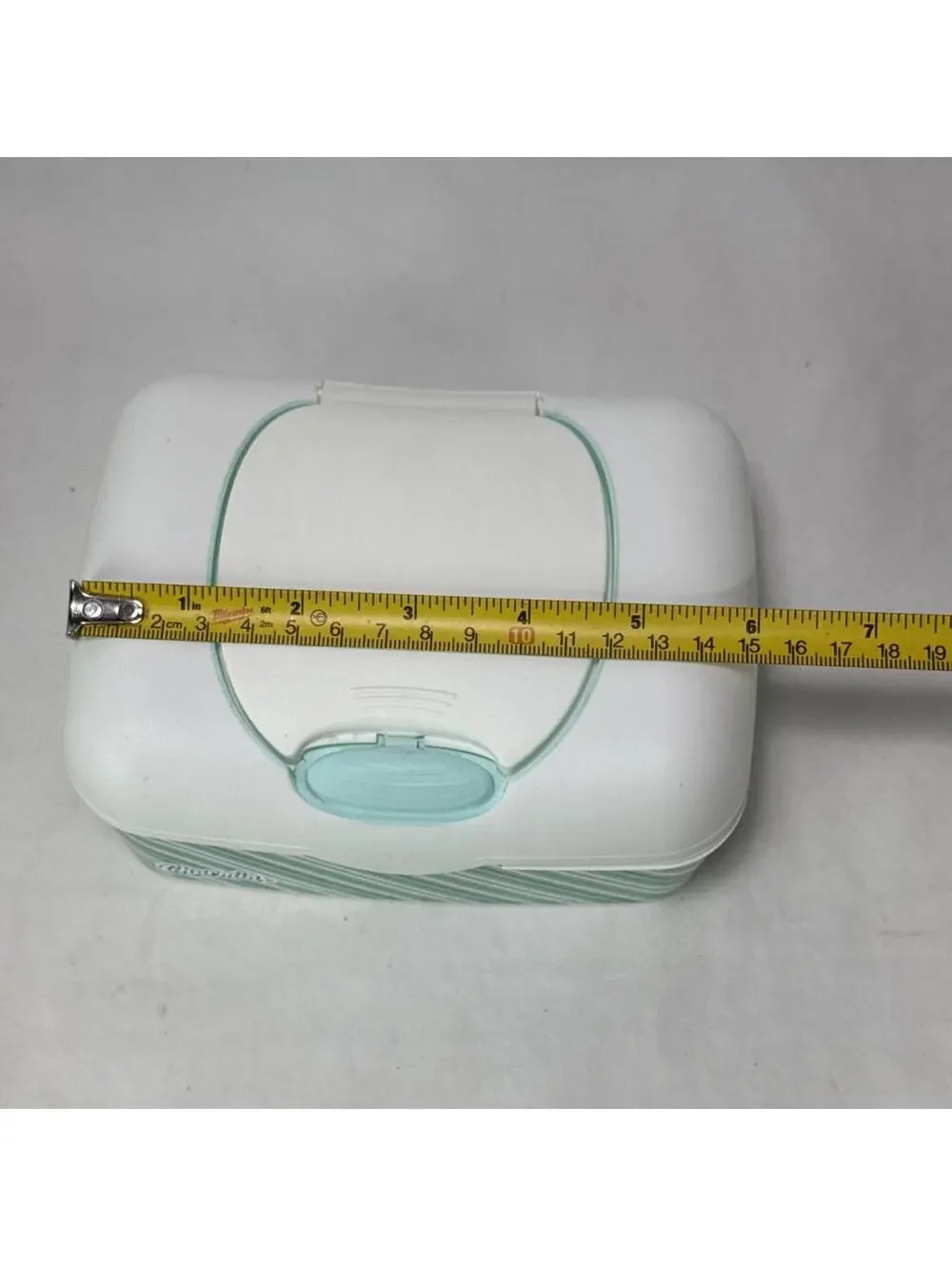 Charmin Plastic Wet Wipes Container Dispenser Holder With blue green Stripes